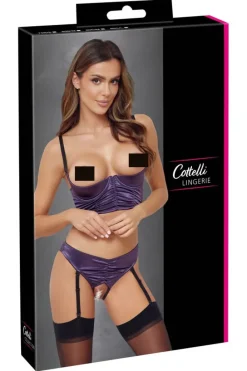 Cottelli Collection Cottelli Lingerie Purple Lingerie Set (S)