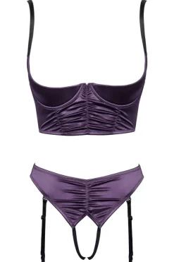 Cottelli Collection Cottelli Lingerie Purple Lingerie Set (S)