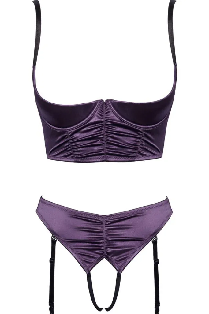 Cottelli Collection Cottelli Lingerie Purple Lingerie Set (S)