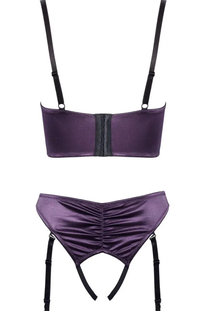 Cottelli Collection Cottelli Lingerie Purple Lingerie Set (S)