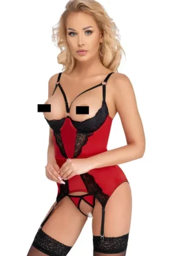 Cottelli Collection Cottelli Lingerie Red Cami Suspender