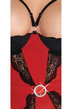 Cottelli Collection Cottelli Lingerie Red Cami Suspender