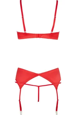 Cottelli Collection Cottelli Lingerie Red Shelf Bra Set (85C/L)