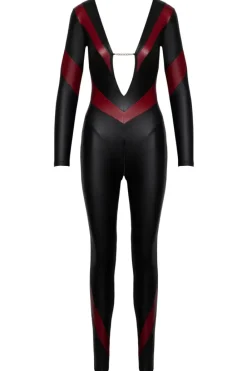 Cottelli Collection Cottelli Party Black Red Jumpsuit
