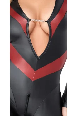 Cottelli Collection Cottelli Party Black Red Jumpsuit