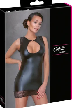 Cottelli Collection Cottelli Party Black Wetlook Dress