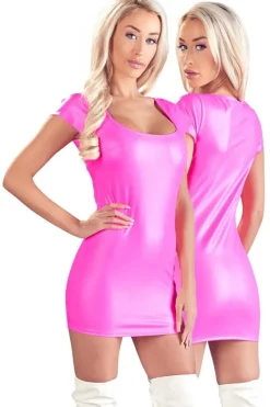 Cottelli Collection Cottelli Party Pink Wetlook Dress