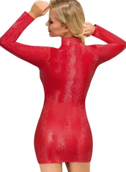 Cottelli Collection Cottelli Party Red Snakeskin Look Dress
