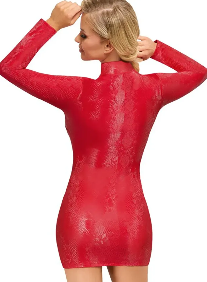 Cottelli Collection Cottelli Party Red Snakeskin Look Dress
