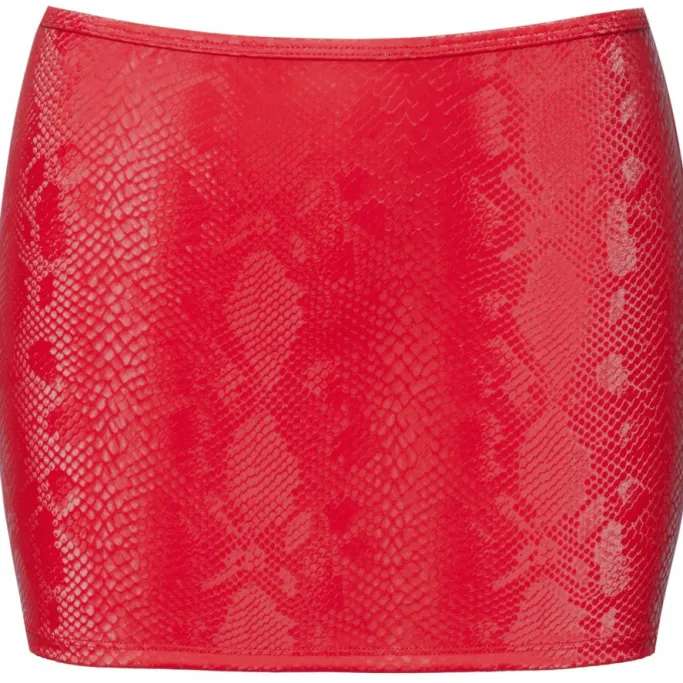 Cottelli Collection Cottelli Party Red Snakeskin Look Skirt