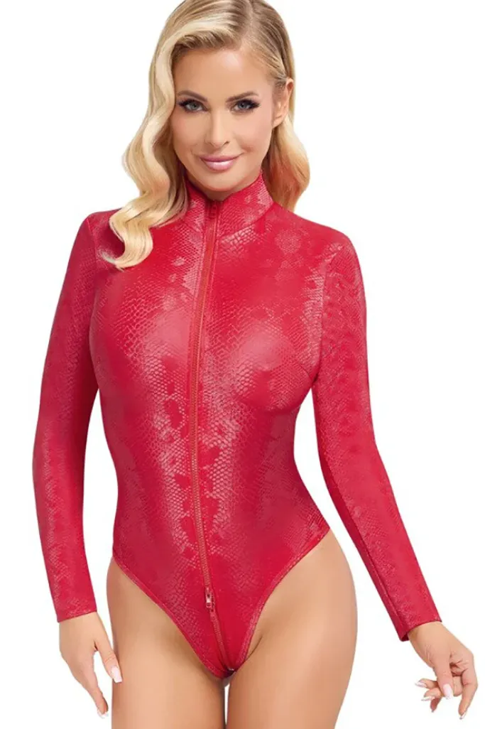 Cottelli Collection Cottelli Party Red Snakeskin Look Body