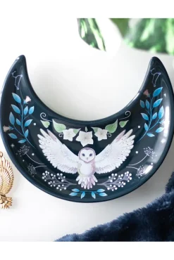 Something Different Crescent Moon Owl Trinket Dish