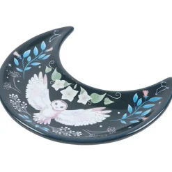 Something Different Crescent Moon Owl Trinket Dish