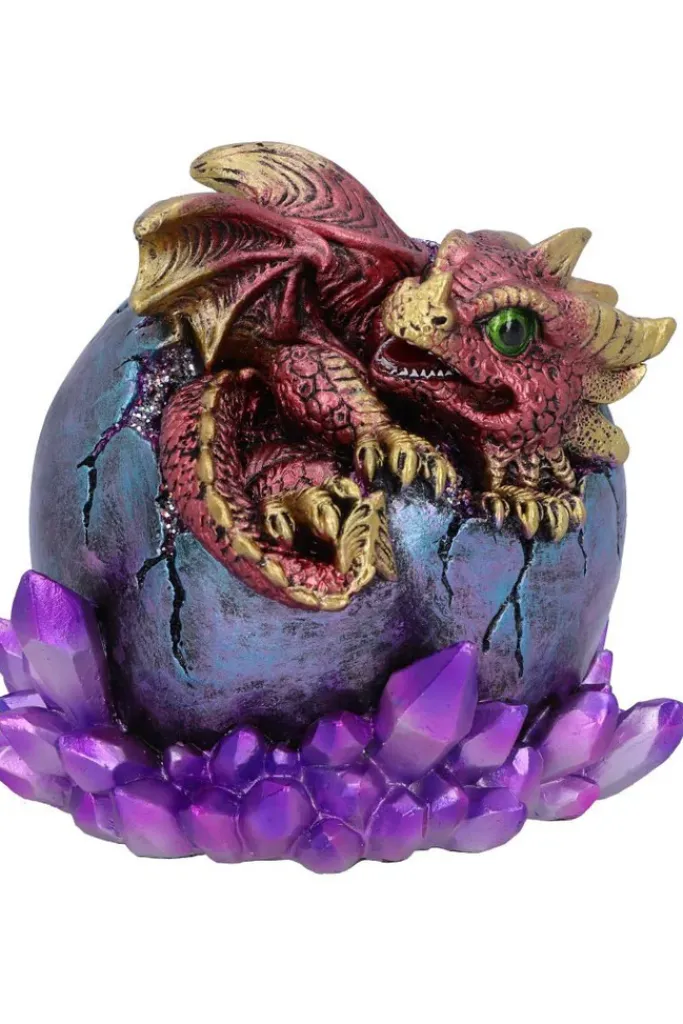 Nemesis Now Crimson Hatchling Glow Dragon Red