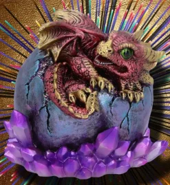 Nemesis Now Crimson Hatchling Glow Dragon Red
