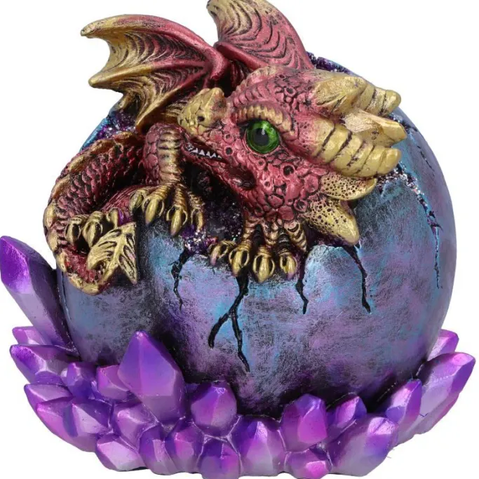 Nemesis Now Crimson Hatchling Glow Dragon Red