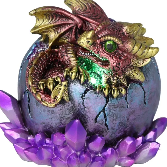 Nemesis Now Crimson Hatchling Glow Dragon Red