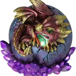 Nemesis Now Crimson Hatchling Glow Dragon Red