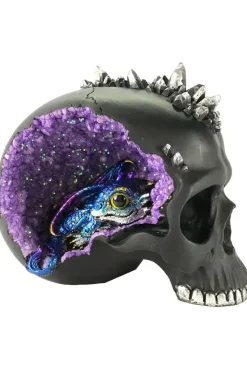 Nemesis Now Crystal Cave Skull and Dragon Purple