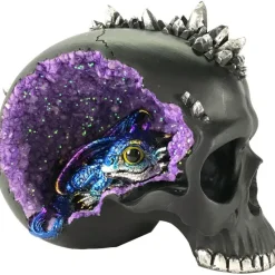 Nemesis Now Crystal Cave Skull and Dragon Purple