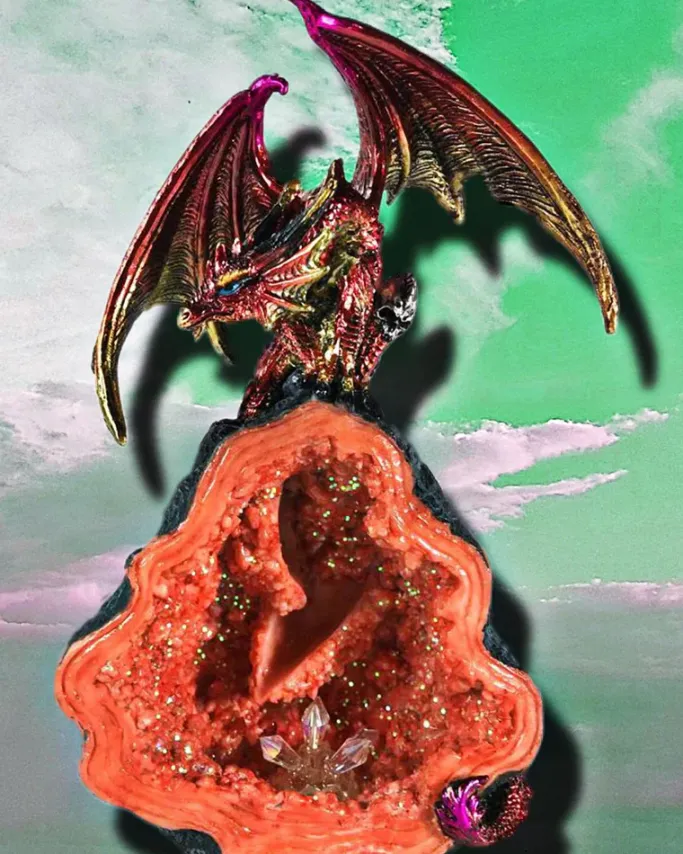 Nemesis Now Crystal Glow Backflow Dragon Incense Burner