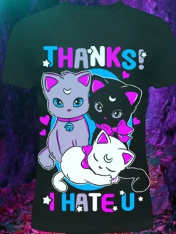 Innocent Clothing Cupcake Cult Thanks I Hate U Cat TShirt