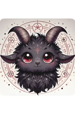 Oakhart Industries Cute Baphomet Coaster Art074