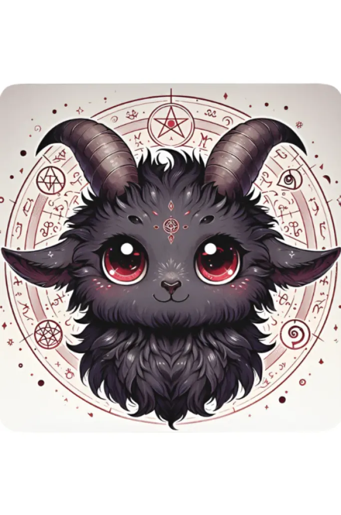 Oakhart Industries Cute Baphomet Coaster Art074
