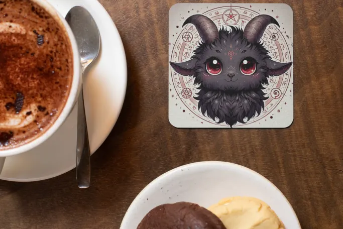 Oakhart Industries Cute Baphomet Coaster Art074