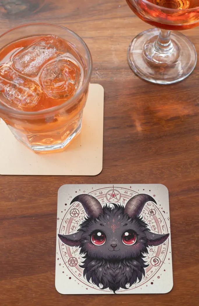 Oakhart Industries Cute Baphomet Coaster Art074