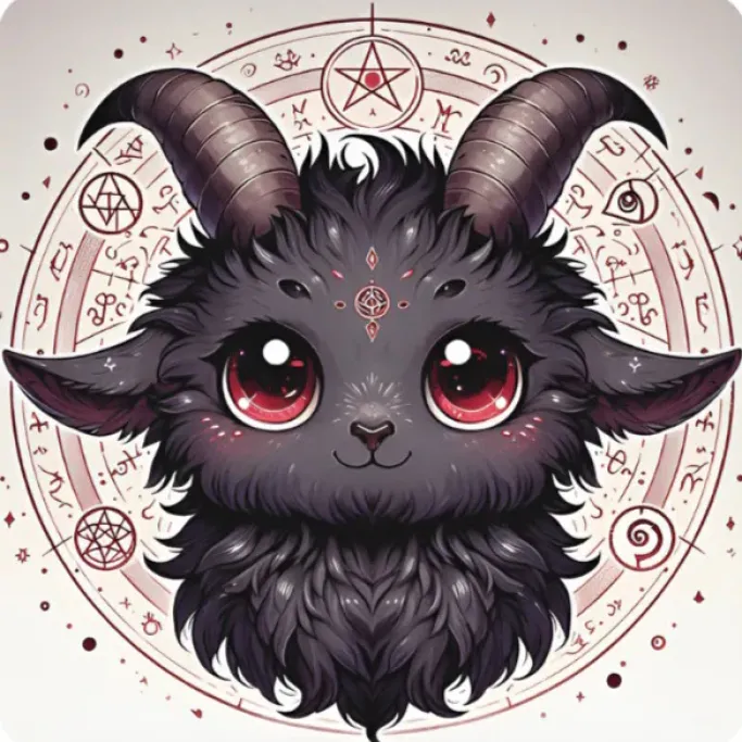 Oakhart Industries Cute Baphomet Coaster Art074