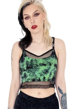 Innocent Clothing Danica Top Black/Green Tie Dye
