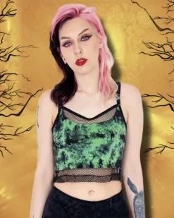 Innocent Clothing Danica Top Black/Green Tie Dye