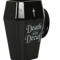 Something Different Death Before Decaf Coffin Mug