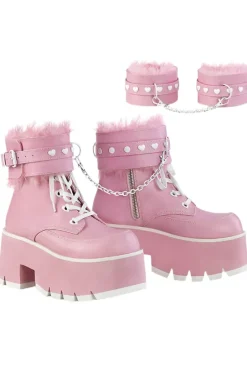 DemoniaCult ASHES 57 Pink Boots