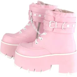 DemoniaCult ASHES 57 Pink Boots