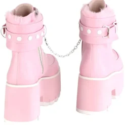 DemoniaCult ASHES 57 Pink Boots