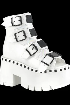 DemoniaCult ASHES 70 White Boots