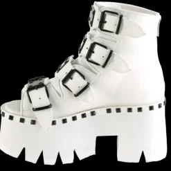 DemoniaCult ASHES 70 White Boots