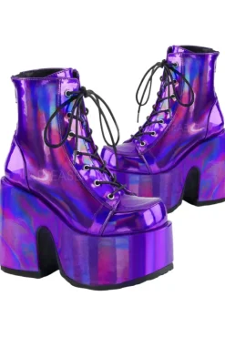 DemoniaCult CAMEL 203 Boots Purple
