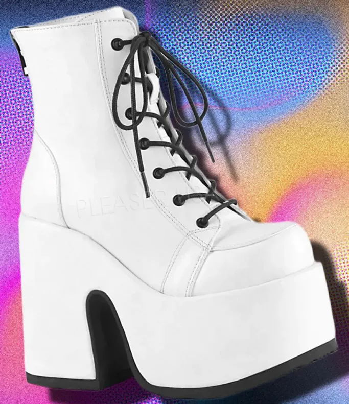 DemoniaCult CAMEL 203 Boots White