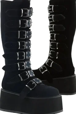 DemoniaCult DAMNED 318 Boots Velvet