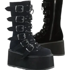 DemoniaCult DAMNED 225 Boots Black Velvet