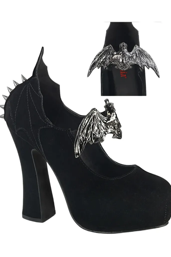 DemoniaCult DEMON 18 Velvet Shoes UK5, UK6, UK7,