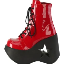 DemoniaCult Dynamite 106 Red Patent Boots