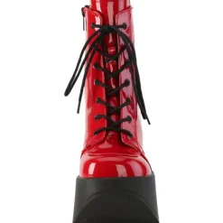 DemoniaCult Dynamite 106 Red Patent Boots