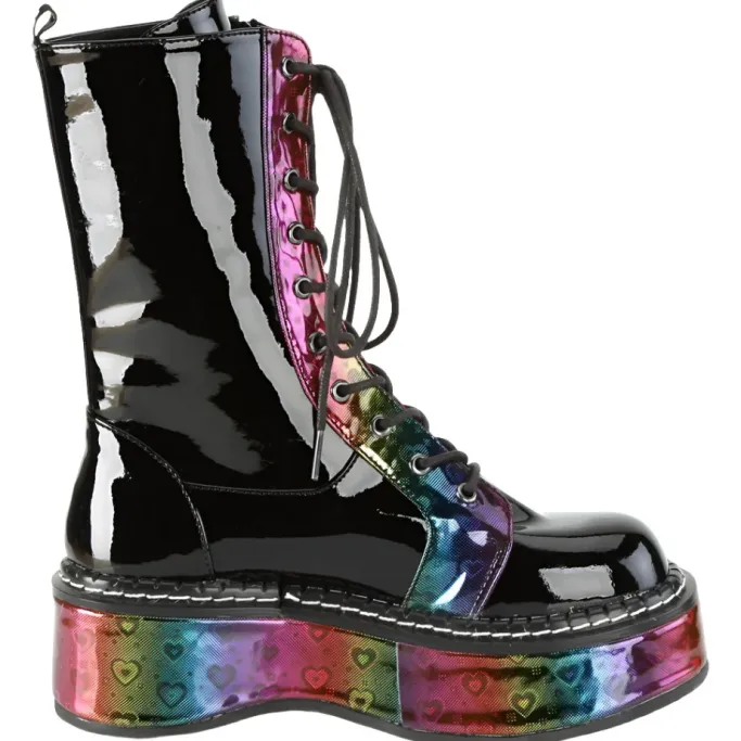 DemoniaCult EMILY 350 Boots Rainbow