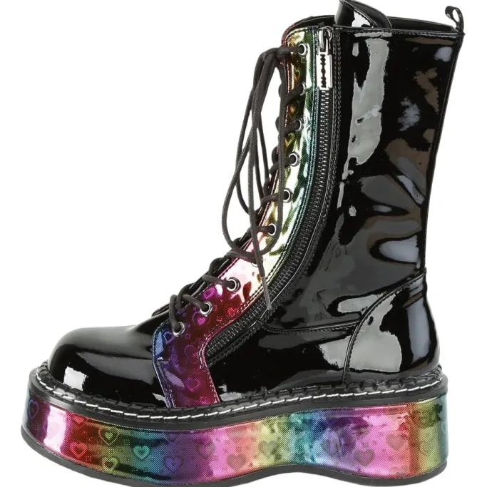 DemoniaCult EMILY 350 Boots Rainbow