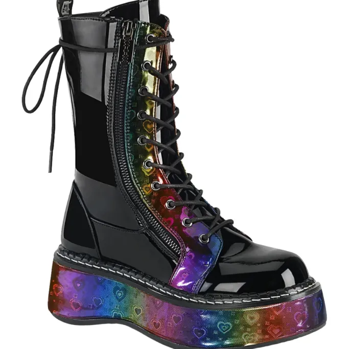 DemoniaCult EMILY 350 Boots Rainbow