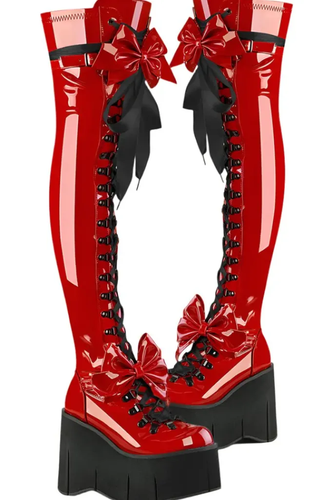 DemoniaCult KERA 303 Red Boots